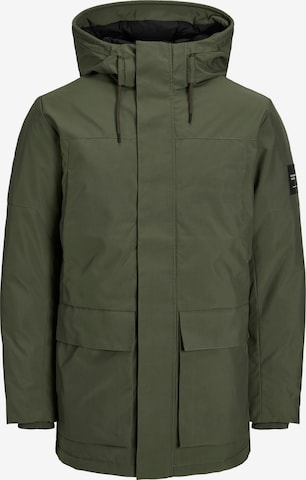 JACK & JONES - Parca de invierno 'Rob' en verde: frente