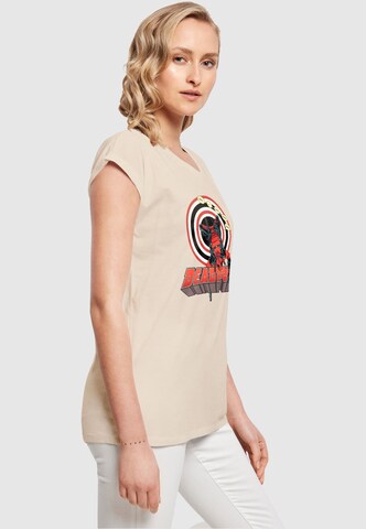 ABSOLUTE CULT T-Shirt 'Deadpool - Upside Down' in Beige