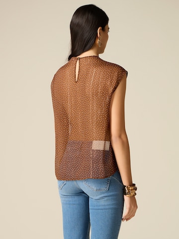 Camicia da donna di oltre in marrone