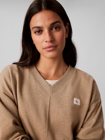 Calvin Klein Jeans Sweatshirt in Beige