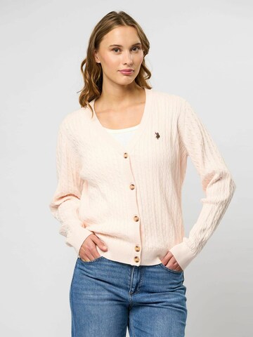 U.S. POLO ASSN. Cardigan 'Gill' i pink: forside