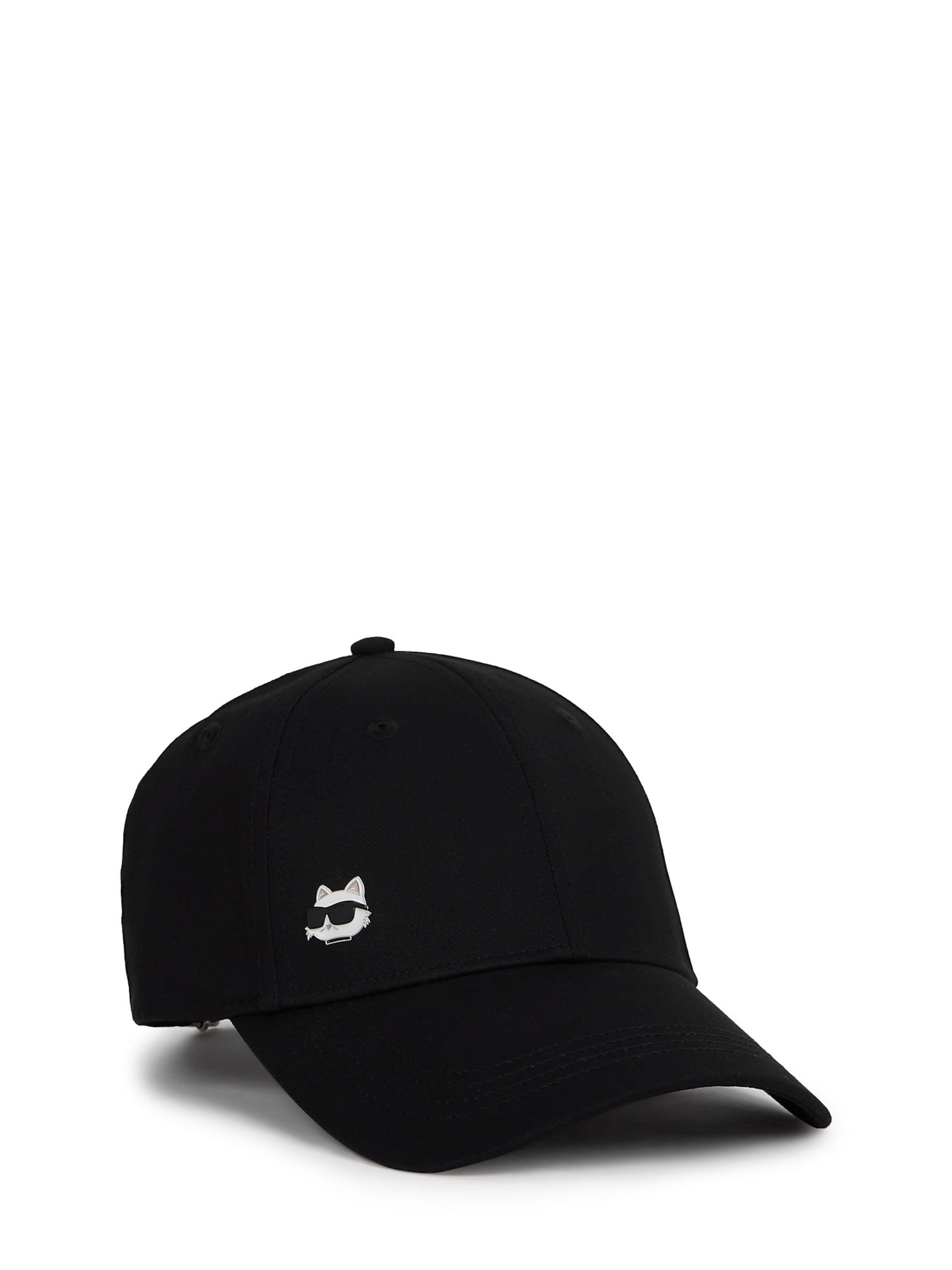 Karl Lagerfeld Pet 'IKON CHOUPETTE PIN' in de kleur Zwart / Wit, Productweergave