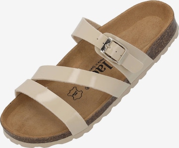Palado Mules 'Ikaria Lack' in Beige: front