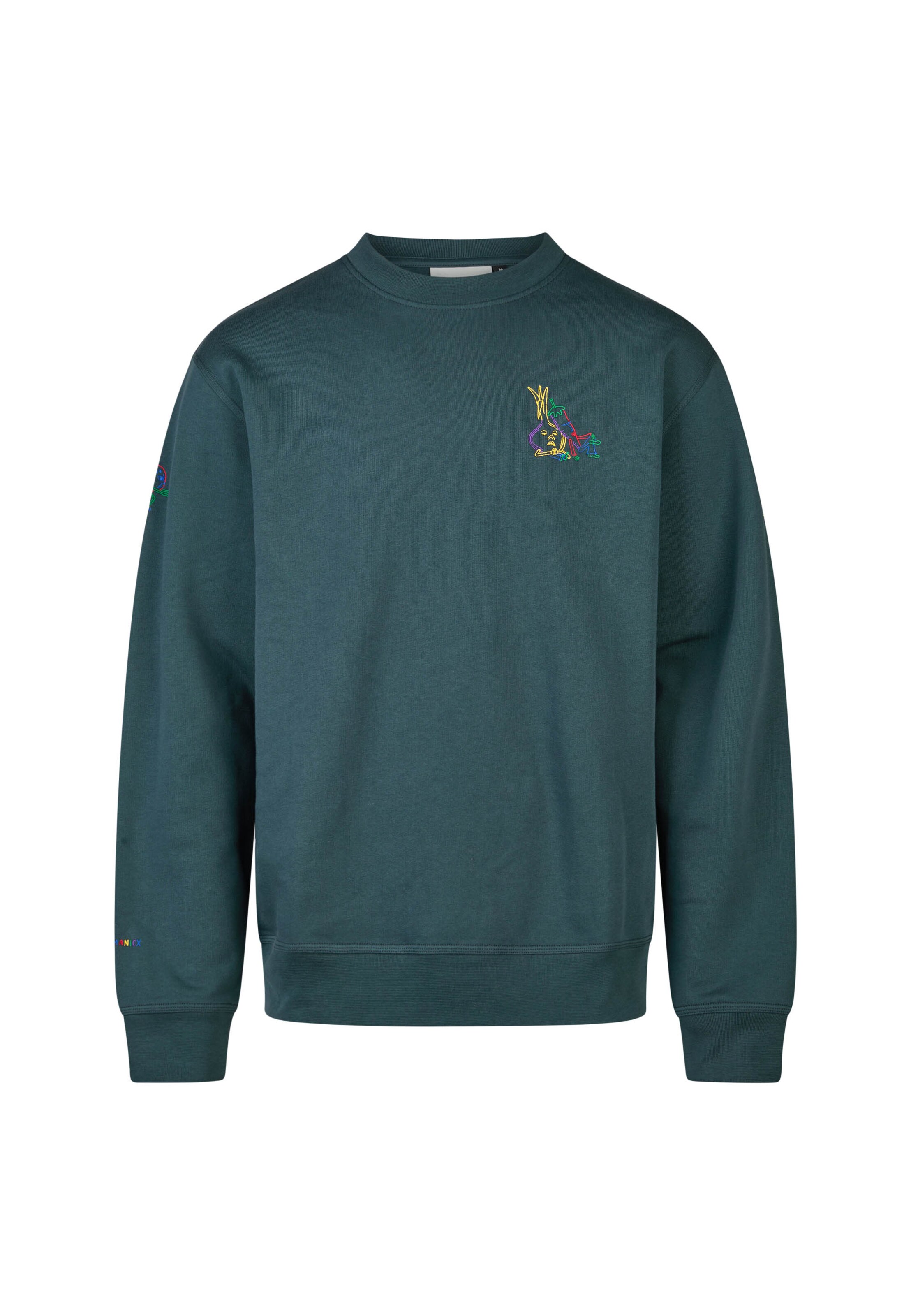 Cleptomanicx Sweatshirt 'Veggies' in Grün: Vorderseite