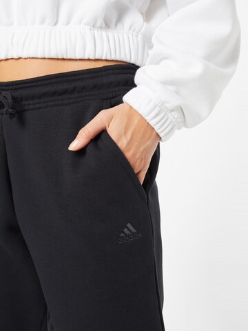 ADIDAS SPORTSWEAR Slimfit Športne hlače 'All Szn Fleece Tapered' | črna barva
