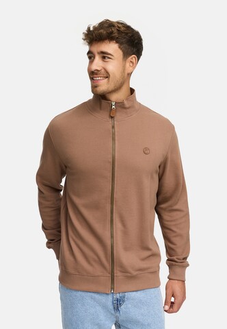Veste de survêtement 'Guadalupe' INDICODE JEANS en marron : devant