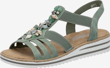 Sandales Rieker en vert : devant