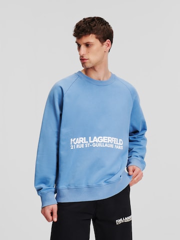 Karl Lagerfeld Sweatshirt 'Rue St-Guillaume' in Blue: front