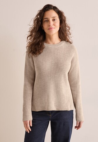 CECIL Mouliné Pullover in Beige: Vorderseite