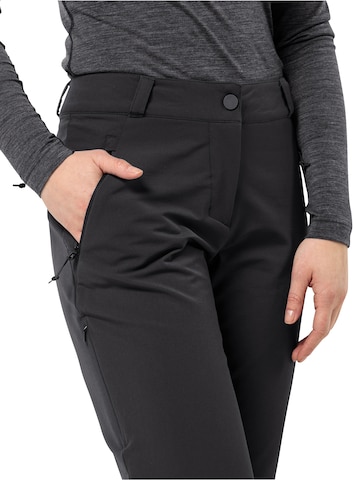 JACK WOLFSKIN - regular Pantalón de montaña en negro