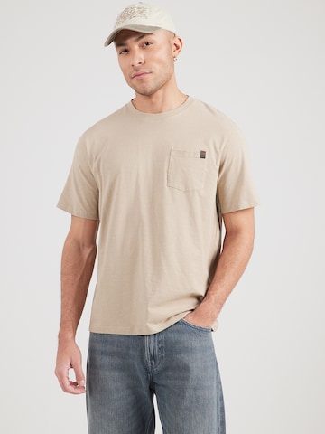 JACK & JONES Koszulka 'JJEDover' w kolorze beżowy: przód