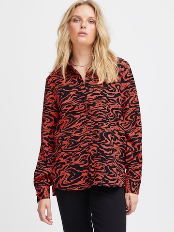 ICHI Blouse 'FANORA' in Rood: voorkant