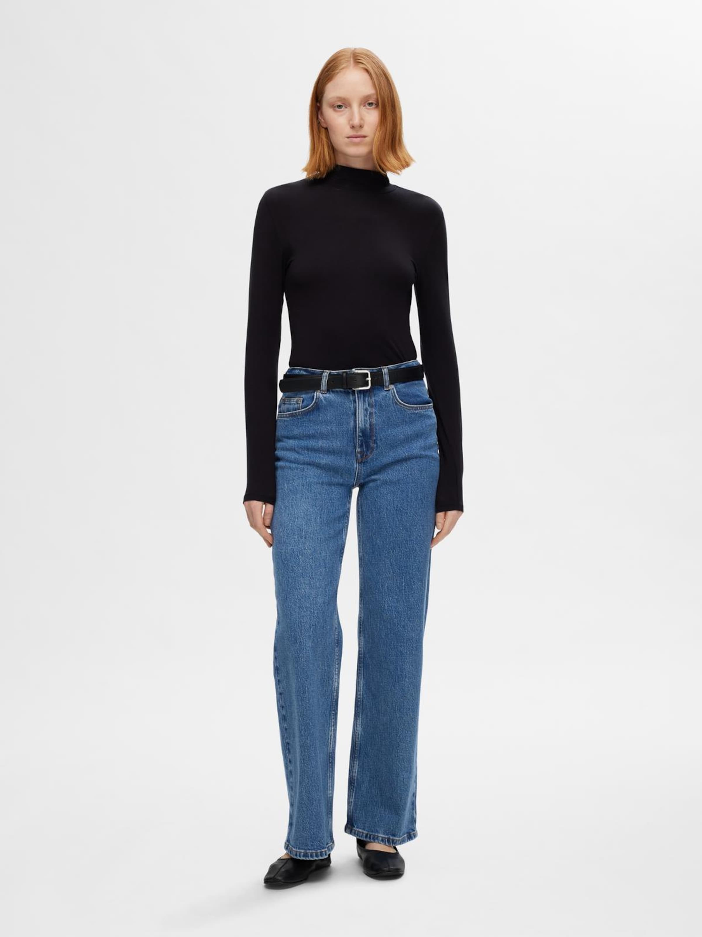 Wide leg Jeans SLFAlice Blue denim 27 x 32