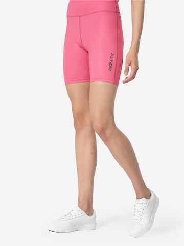 4F - Slimfit Calças de desporto em rosa: frente