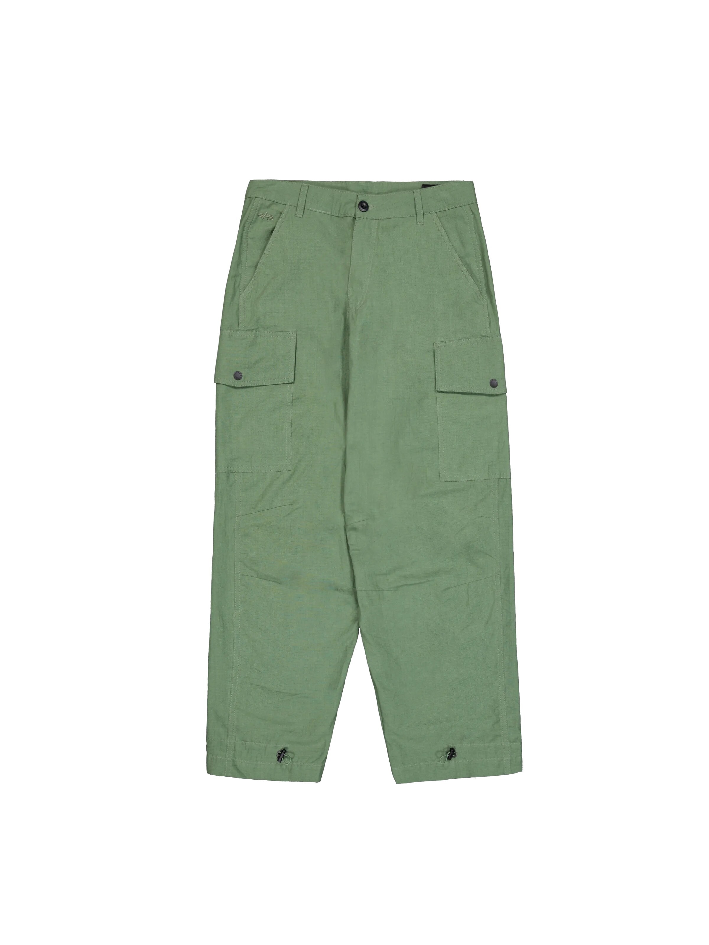 ALPHA INDUSTRIES Baggy Cargo trousers in Green: front