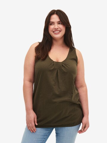 Zizzi Top 'Loa' in Green: front