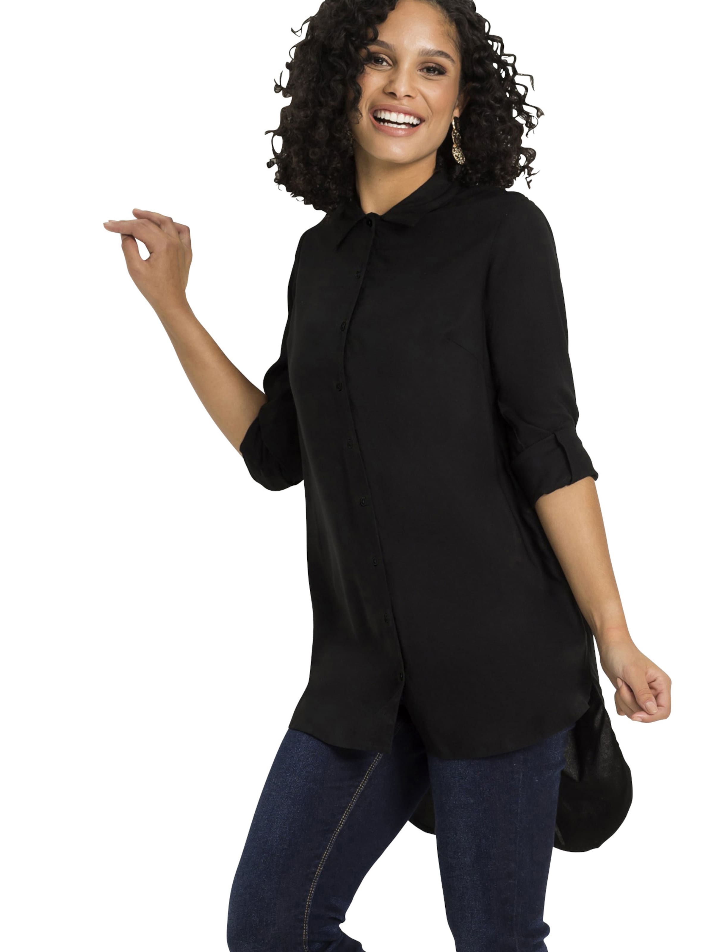 bonprix Blouse in Zwart: voorkant