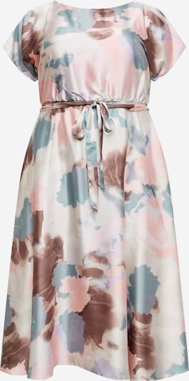SWING Curve Kleid in rauchblau / braun / pastelllila / pink, Produktansicht
