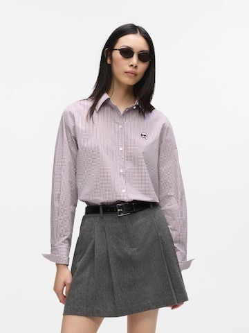 Karl Lagerfeld Bluse 'Ikon' in Weiß: Vorderseite