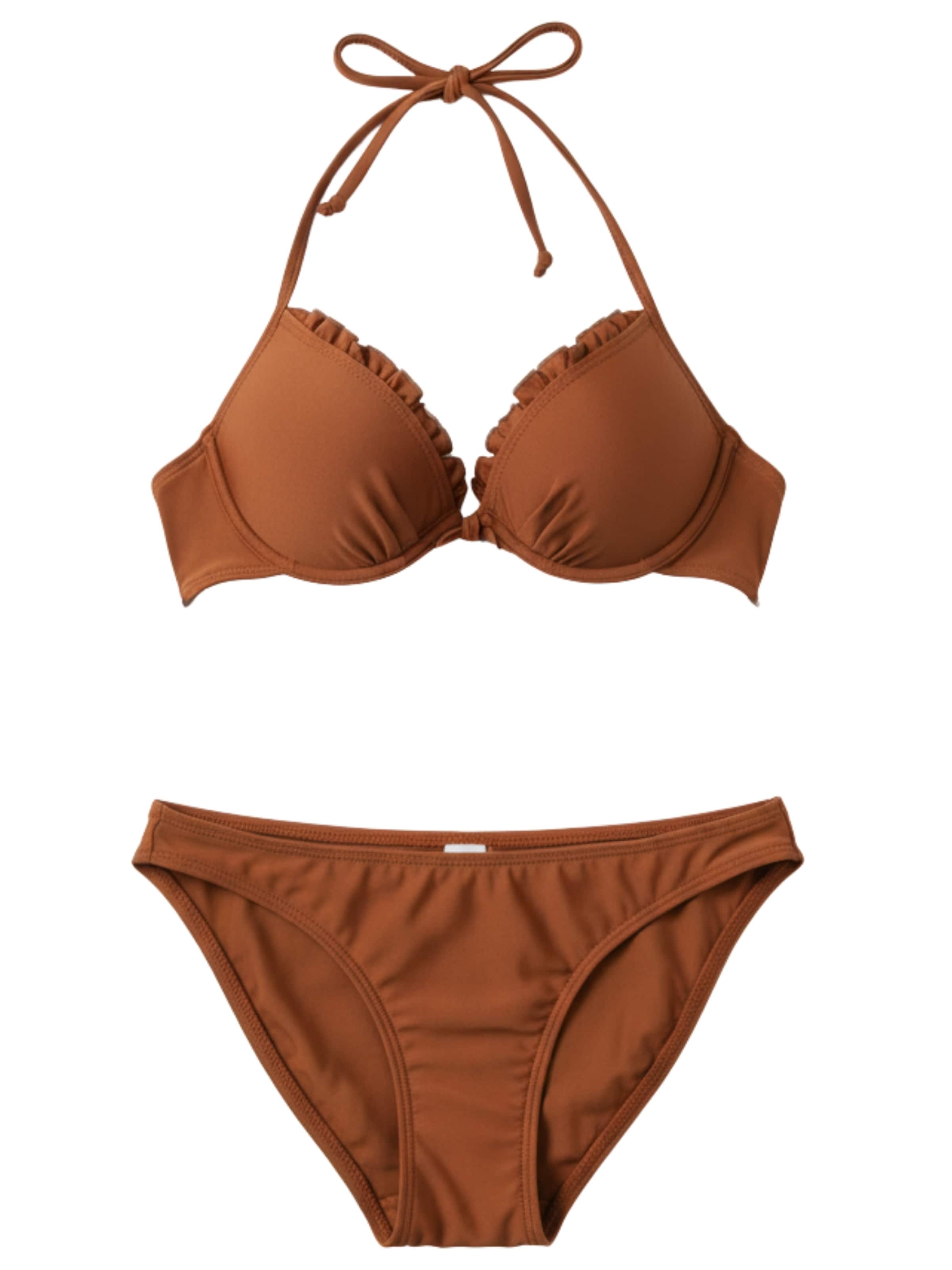 AvaMia Balconette Bikini 'Type 1' in Brown: front