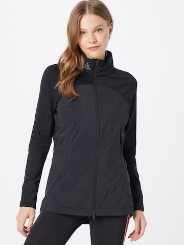 Veste de sport ADIDAS GOLF en noir : devant