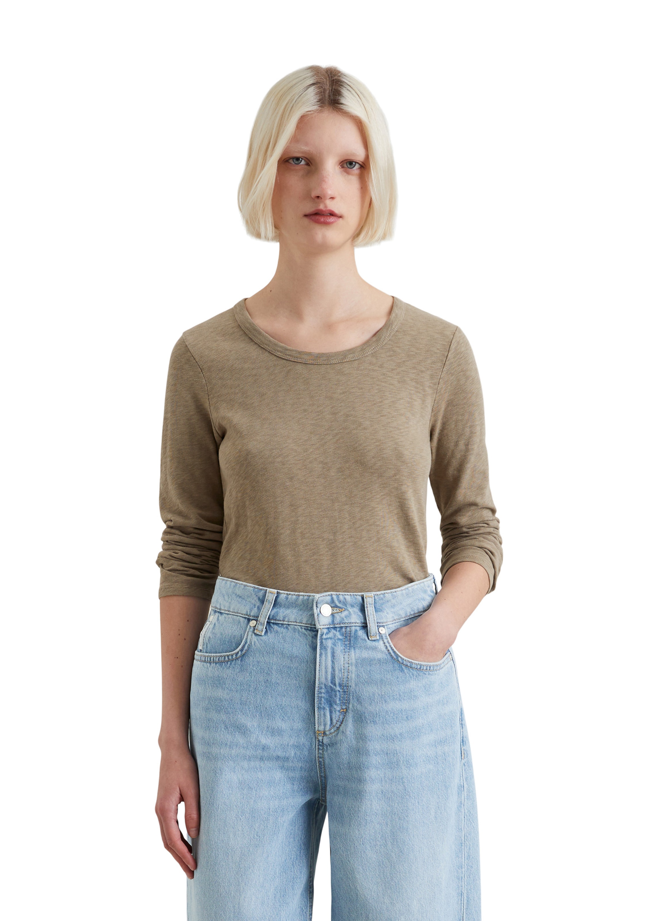 Marc O'Polo DENIM Shirt in Groen: voorkant