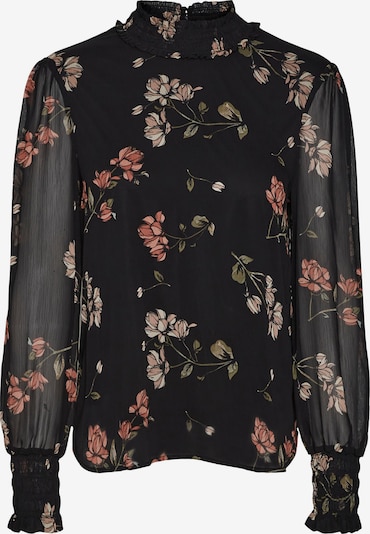 VERO MODA Bluza 'Smilla' u maslinasta / roza / hrđavo crvena / crna, Pregled proizvoda