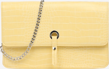 PIECES Clutch 'SANDIE' in Yellow: front