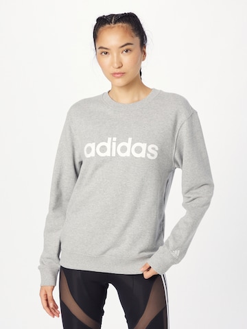 ADIDAS SPORTSWEAR Sweatshirt 'Essentials Linear French Terry' in Grau: predná strana