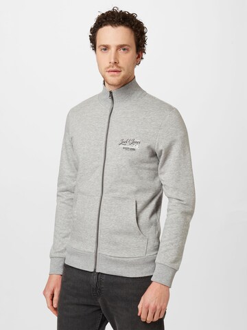 JACK & JONES - Sudadera con cremallera 'ANDY' en gris: frente