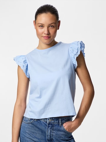 PIECES Тениска 'PCPandria' в синьо: отпред