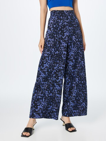 Wide Leg Pantalon ICHI en bleu : devant