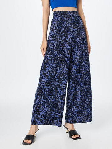 ICHI Wide leg Pants in Blue: front