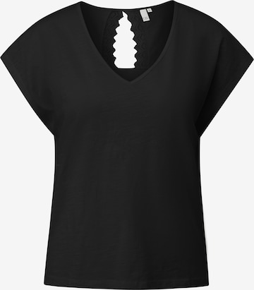 QS T-Shirt in Schwarz: Vorderseite