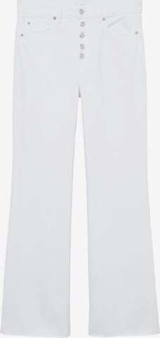 MANGO Zvonové kalhoty Džíny 'Ariadna' – bílá: přední strana
