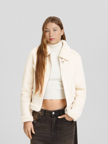 Bershka Between-season jacket in Beige: front