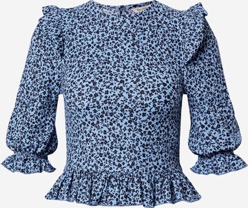 Miss Selfridge Blouse 'Ditsy' in Blue: front