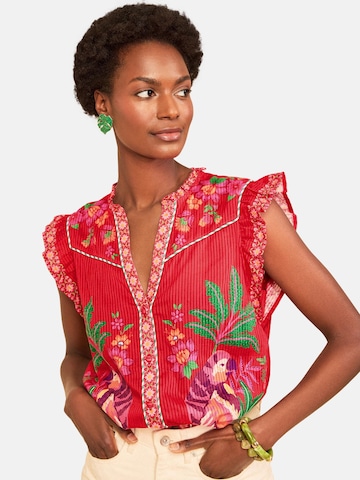 love & roses - Blusa em vermelho: frente