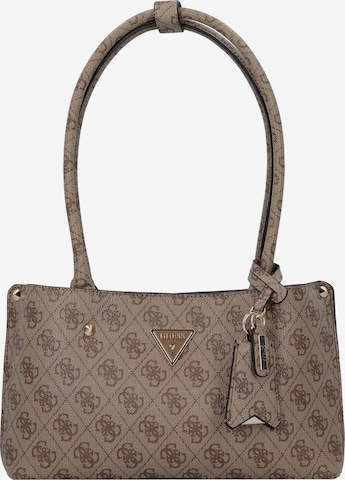 GUESS Schultertasche 'Meridian' in Braun: Vorderseite