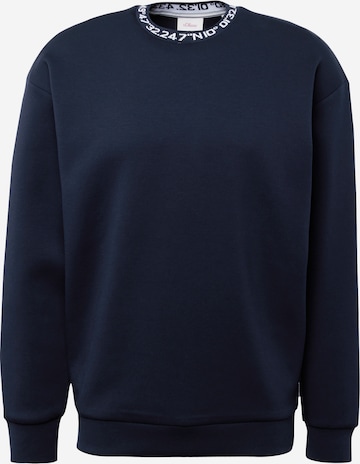 Sweat-shirt s.Oliver en bleu : devant