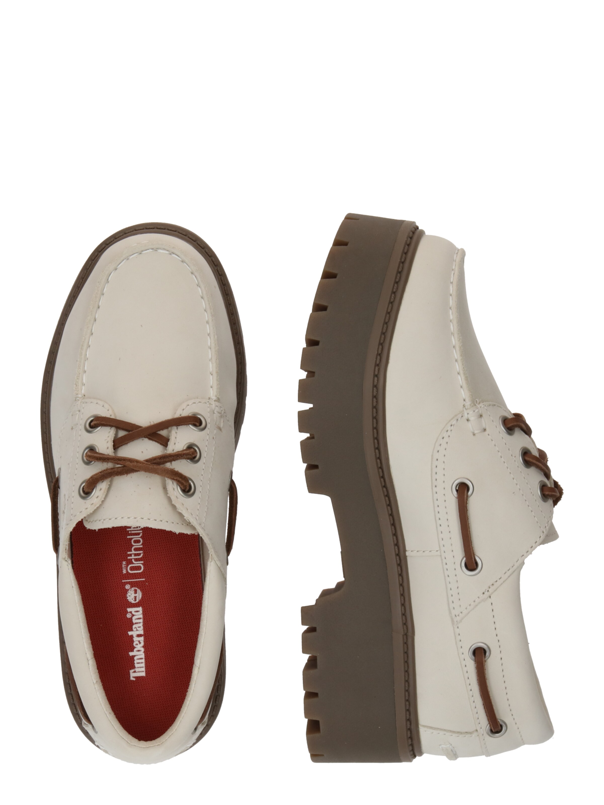 TIMBERLAND Čevlji na vezalke | bela barva