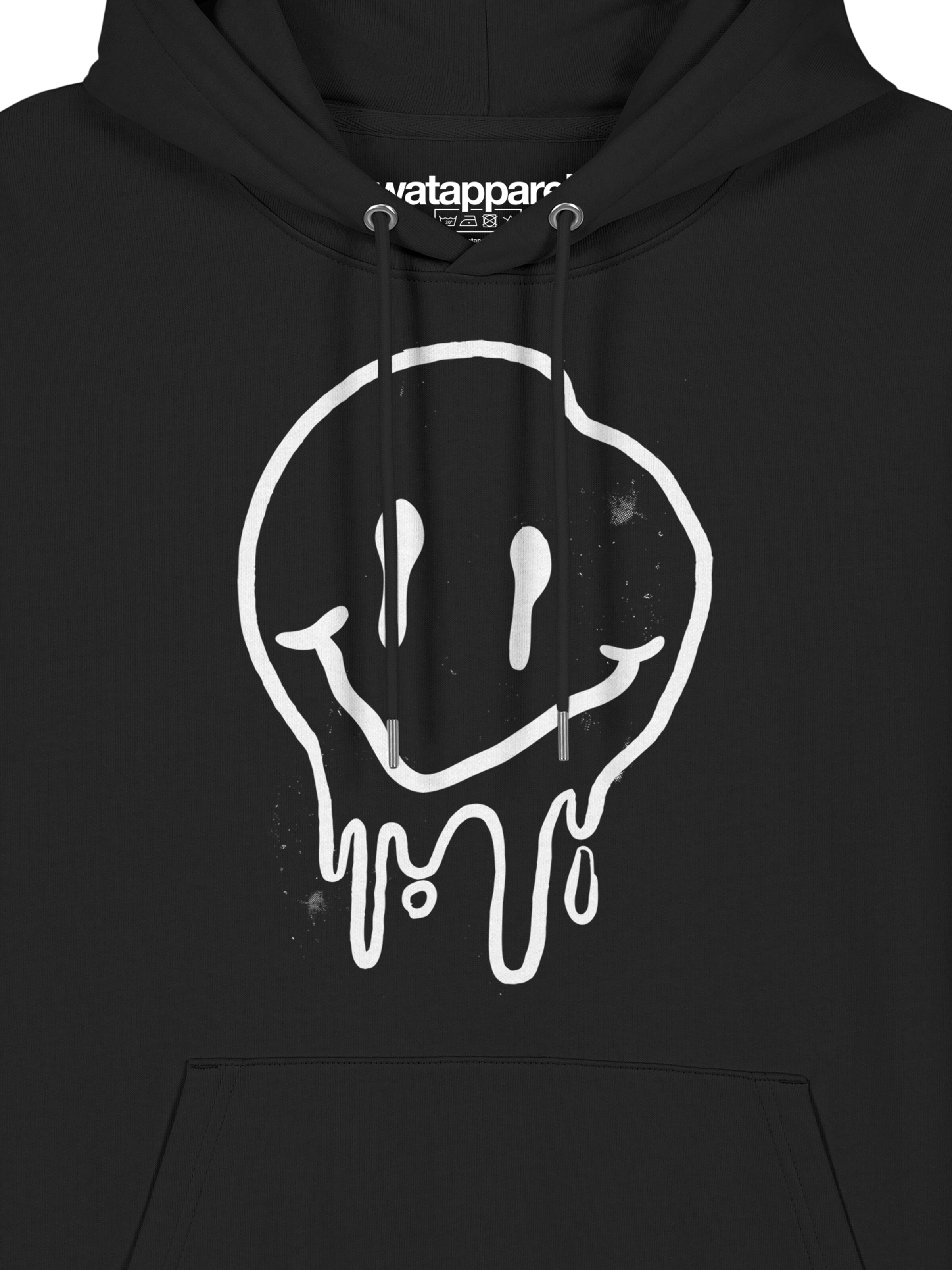 Watapparel Sweatshirt ' Smiley ' in Black