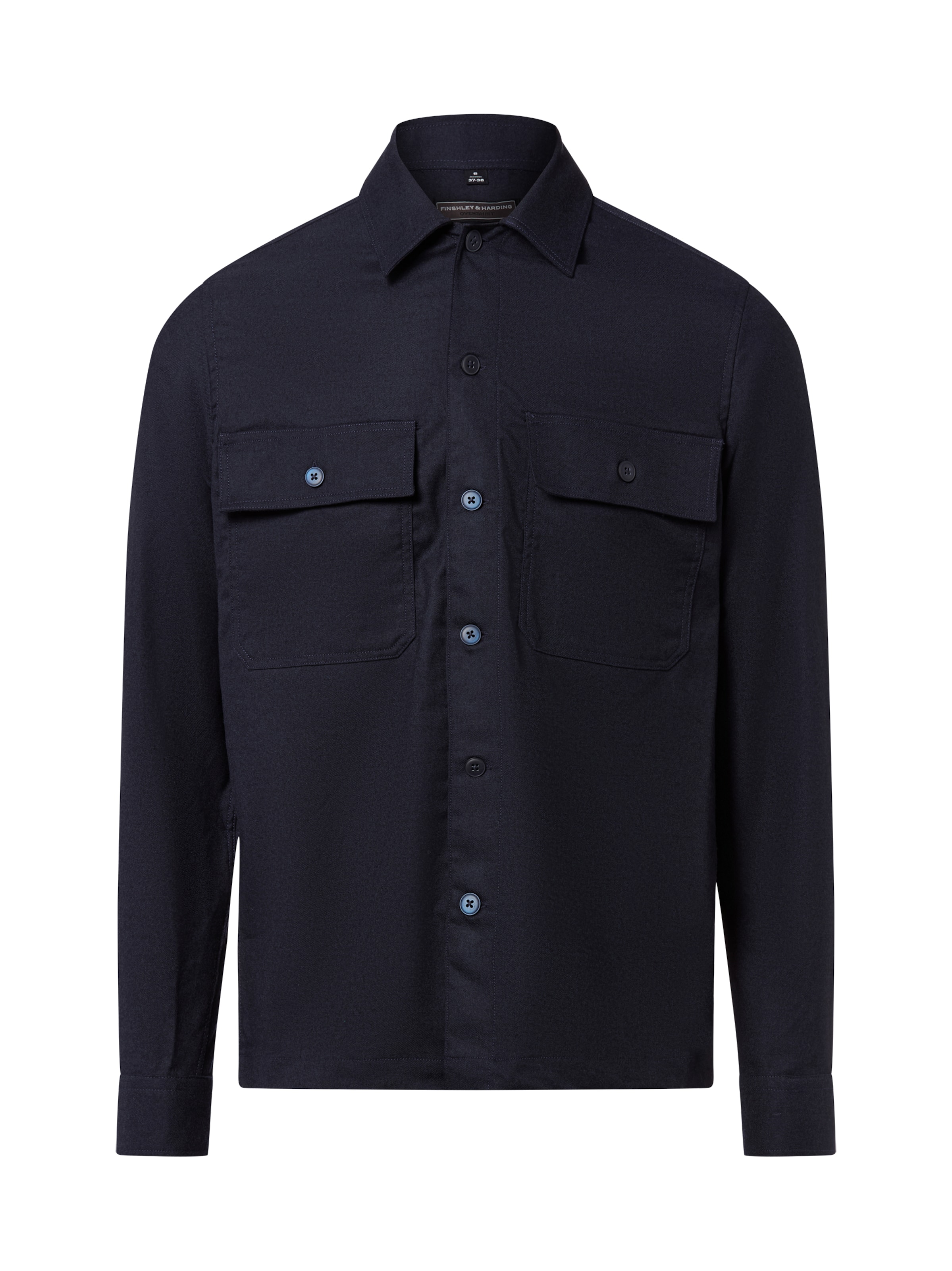 Finshley & Harding Hemd in Blau: Vorderseite
