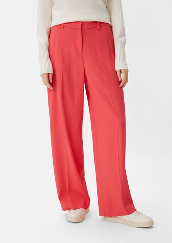 Wide Leg Pantalon à plis comma casual identity en rouge : devant