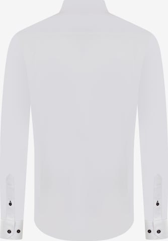 DENIM CULTURE Regular fit Button Up Shirt 'Martin' in White