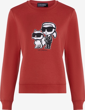 raudona Karl Lagerfeld Megztinis be užsegimo: priekis