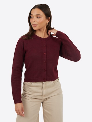 BRAVE SOUL Gebreid vest in Rood: voorkant