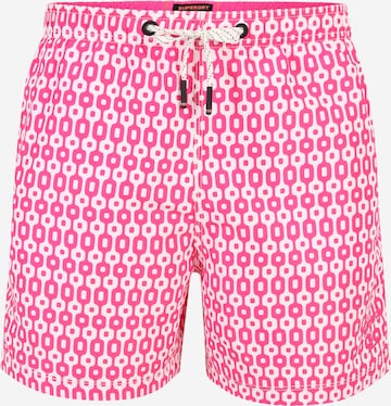 Superdry Плавательные шорты в Ярко-розовый: спереди