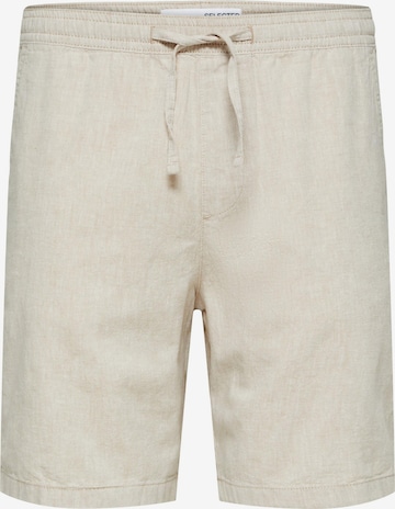 SELECTED HOMME Loosefit Housut 'SILAS' värissä beige: edessä