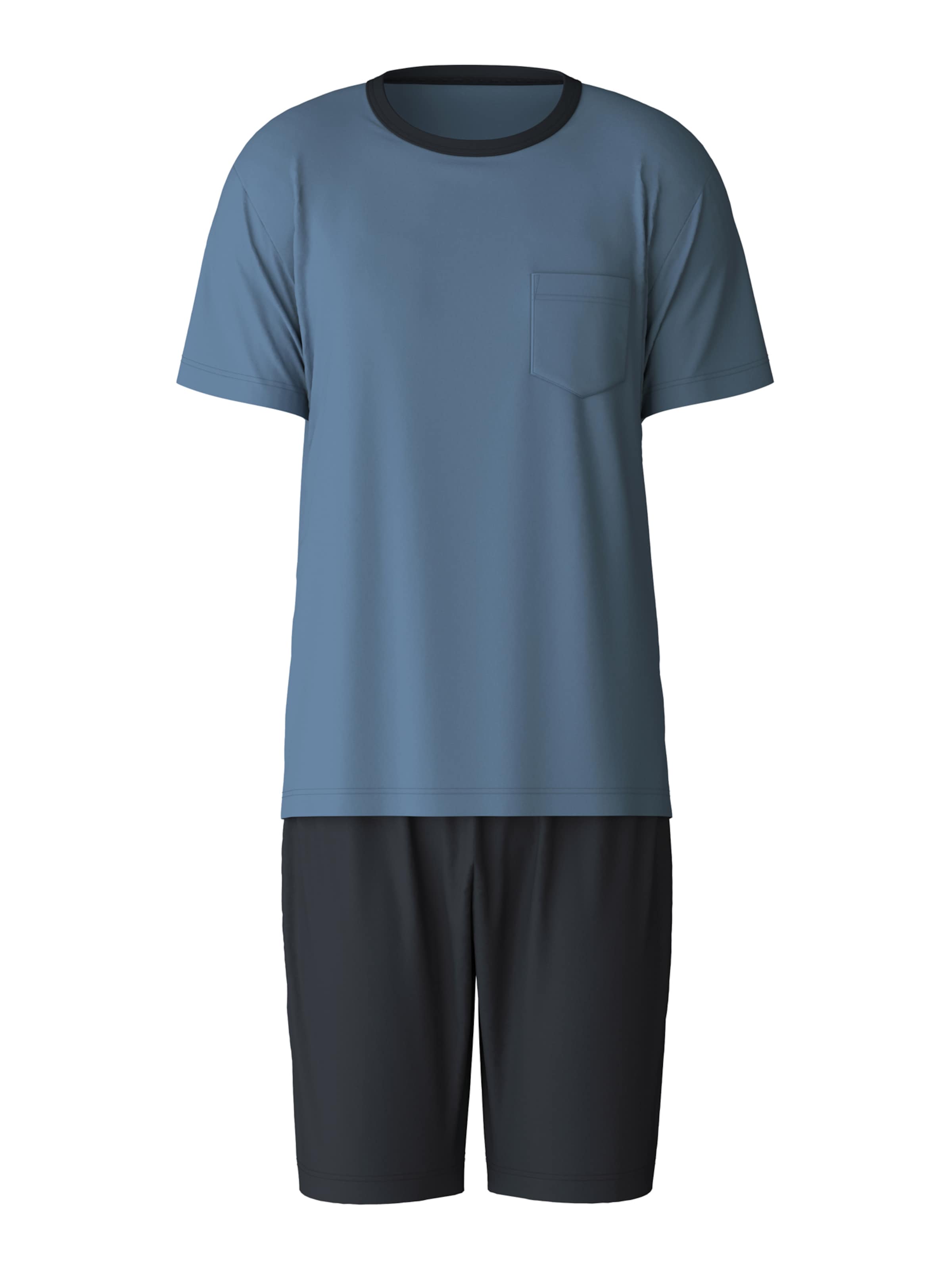 CALIDA Kratka pižama | modra barva: sprednja stran